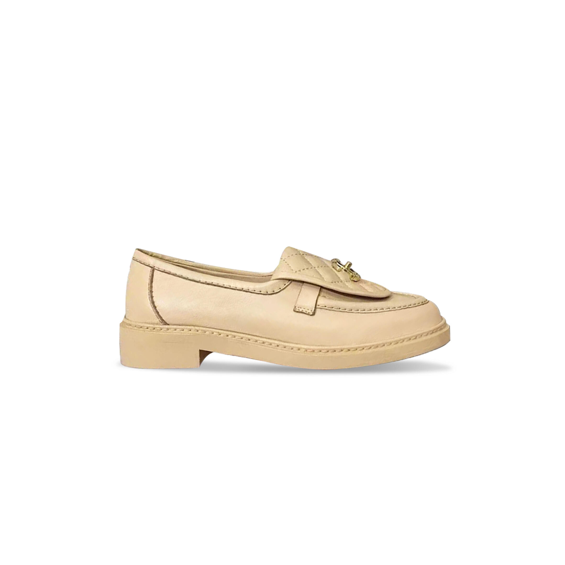 Ch**el quilted leather cc turnlock loafers